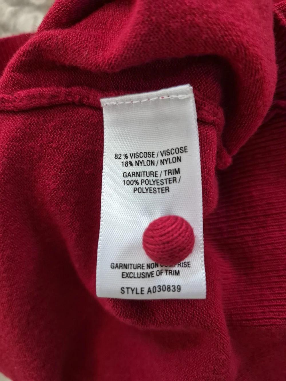 JACOB Red Cardigan M Sheer Trim Soft Girl Chic Model Off Duty Y2K Aesthetic - Picture 8 of 8